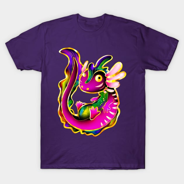 Galaxy axolotl T-Shirt by Icydragon98